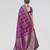 Purple zari woven banarasi silk party wear saree with blouse