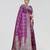 Purple zari woven banarasi silk party wear saree with blouse