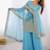 Sky Blue Color Embroidery Sequence Work Vichitra Silk Salwar Kameez Set 
