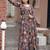 Designer multicour full flaired faux gorgette gown