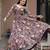 Designer multicour full flaired faux gorgette gown