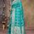 Rama green zari woven banarasi silk wedding wear saree with blouse