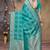 Rama green zari woven banarasi silk wedding wear saree with blouse