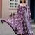 Designer Purple full flaired faux gorgette gown