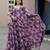 Designer Purple full flaired faux gorgette gown