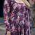 Designer Purple full flaired faux gorgette gown