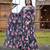 Designer multicour full flaired faux gorgette gown
