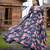 Designer multicour full flaired faux gorgette gown