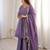 Lavender Color Jacquard Butti Crunchy Silk Salwar Kameez Set 