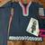 Navy blue crepe silk sharara suits free size stitched upto 42