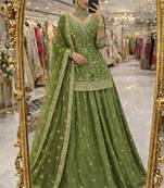  Heavy Embroidery Sequins Work Lehenga Choli Set