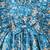 Blue floral print cotton ruffle sleeve fit & flare kids dress