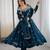 Teal Color Embroidery Sequence Work Crunchy Silk Gown Set