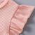 Peach floral embellished knit & tulle fit & flare kids dress