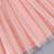 Peach floral embellished knit & tulle fit & flare kids dress