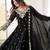 Black Color Embroidery Rainbow Sequence With Moti Work  Faux Georgette Gown Set
