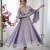 Lavender Color Embroidery Rainbow Sequence With Moti Work  Faux Georgette Gown Set