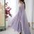 Lavender Color Embroidery Rainbow Sequence With Moti Work  Faux Georgette Gown Set