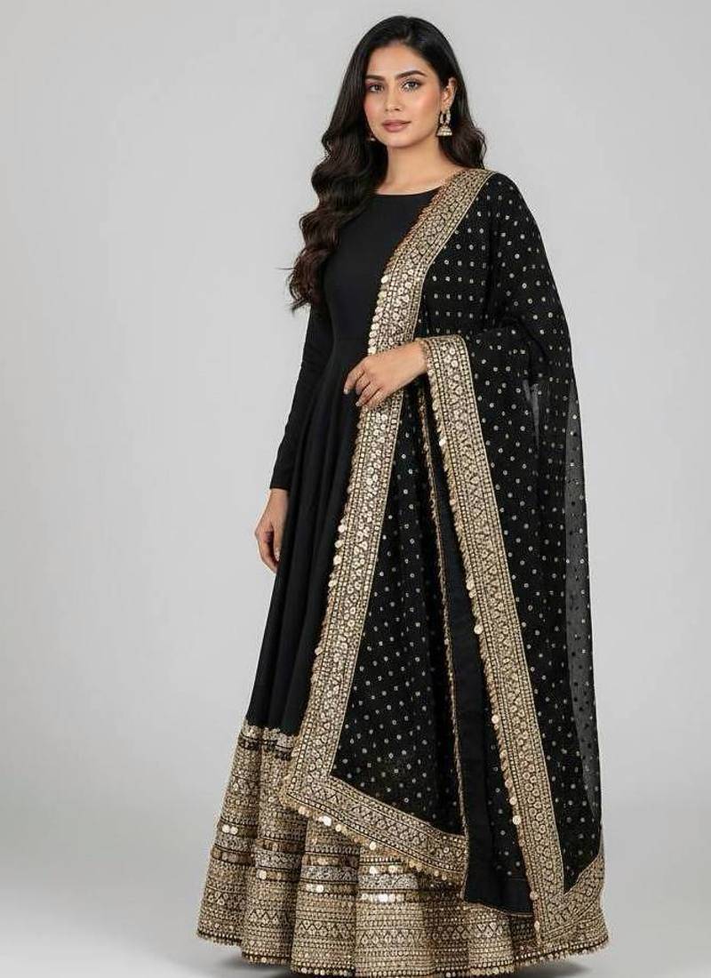 New trendy stylish codding sequence work  gown set