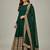Green Color codding sequence work gown set