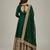 Green Color codding sequence work gown set