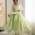 Light Green Color Embroidery Rainbow Sequence With Moti Work  Faux Georgette Gown Set
