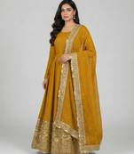 New trendy stylish codding sequence work  gown set