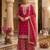 Red heavy embroidered sharara set