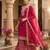 Red heavy embroidered sharara set