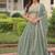 Sea Green Embroidery Georgette Lehenga Set For Women's 
