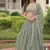 Sea Green Embroidery Georgette Lehenga Set For Women's 
