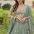 Sea Green Embroidery Georgette Lehenga Set For Women's 