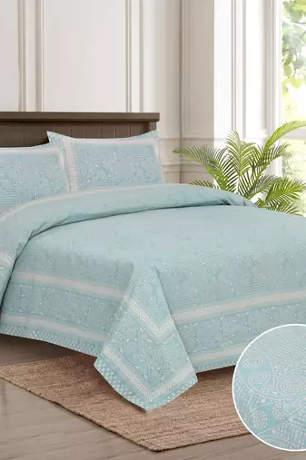 Bedsheet with Pillow Covers for Home & Bedroom Use