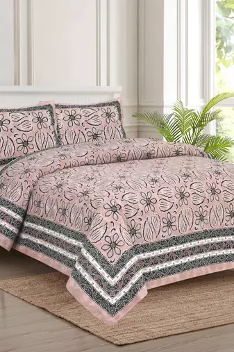Bedsheet with Pillow Covers for Home & Bedroom Use