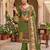 Green digital printed with real mirror-work kurta set