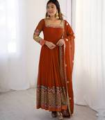 Rustt Heavy Georgette Anarkali Set with Multi-Thread Sequence Work