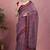 women's geometric print cotton blend saree -magenta