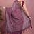 women's geometric print cotton blend saree -magenta