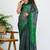 women's geometric print chiffon saree -grey