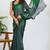 women's geometric print chiffon saree -grey