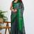 women's geometric print chiffon saree -grey