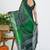 women's geometric print chiffon saree -grey