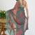 women's geometric print georgette saree -grey