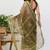 women's floral print kota doria saree -green