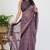 women's floral print cotton blend saree -magenta