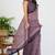 women's floral print cotton blend saree -magenta