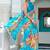 women's floral print chiffon saree -blue