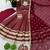Maroon Color Lace Work With Kali Cutting Work Cosmos Silk Gown Set
