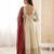 Off White Color Lace Work With Kali Cutting Work Cosmos Silk Gown Set