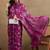 women's floral print chiffon saree -magenta